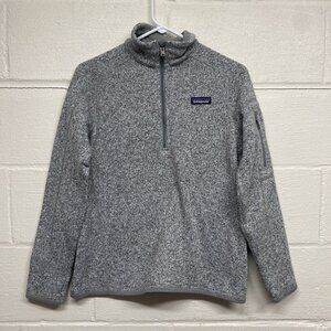 patagonia better sweater womens pullover gray size medium quarter zip